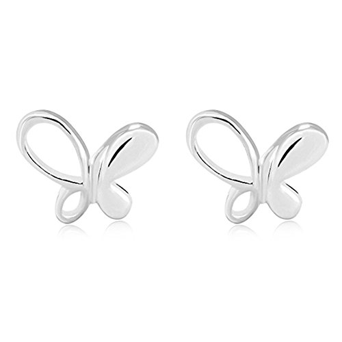 LDUDU® 2(un paio)x Farfalla Orecchini d'Argento