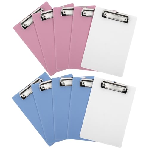 Presse-papiers plastique A4 SHOWERORO | Lot de 10 planchettes à pince pour école et bureau