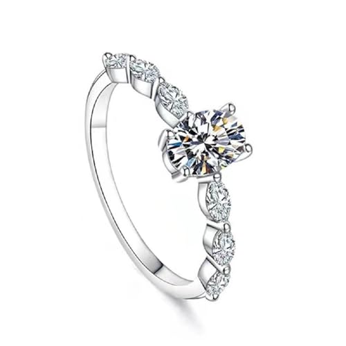 1 Carat engagement Ring Promise Rings Classic CZ Diamond Zircon ring Round Cut Solitaire Ring for Women, Engagement, Promise, Wedding 7