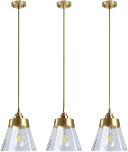 Lampe suspendue E27 en verre transparent réglable pour table à manger et escalier - 4