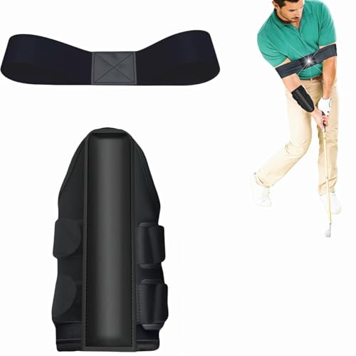 UOMIO 3 PCS Golf Wrist Training Aid Wrist Trainer Pro Golf Final Putt Wrist Trainer Golf Training Kit with Arm Band & Wrist Strap Golf Wrist Trainer Set to Correct Wrist Angle for Golf Beginners