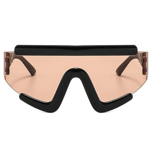 Oversized Y2K Punk Shield Mask Sunglasses Men Women 2025 Luxury One-Piece Sun Glasses For Male Sports Goggle