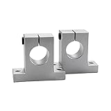 Othmro 2pcs SK25 Aluminum Linear Motion Rail Clamping Rod Rail Guide Support for 25 mm Diameter Shaft