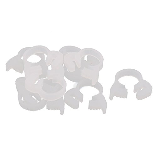 Aexit 10 Pcs Wiring & Connecting 9-9.9mm Range Plastic Adjustable Band Hose Pipe Heat-Shrink Tubing Fastener Clamp