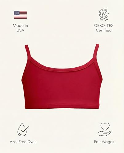 Image of City Threads Girls Bikini Top Only UPF 50+, Bathing Suit Top for Girls, Made in the USA