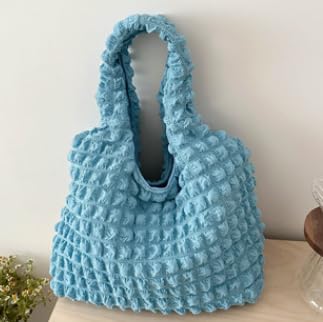 Wrinkled Cloud Bubble Pattern Shoulder Bag – Spacious, Stylish, and Functional for Daily Use