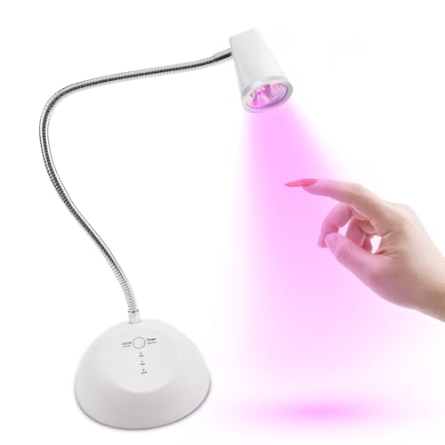 MakarttPro GelFlex Goose Neck Lamp - Professional Soft Gel Flash Cure UV Lamp for Gel Nail Flash Curing, Adjustable Gooseneck Design, Perfect for Nail Technicians, and Enthusiasts
