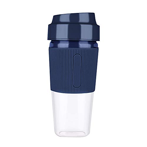 Portable Blender, 300ml Smoothie Blender Cup Juice Cup Rechargeable Cordless Blender Fruit Juicer Cup Mini Juicer Blender Workout Bottle Protein Blender for Smoothies Juices (Blue)