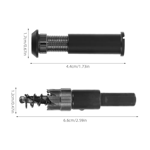 Operitacx 1 Set Mirilla para Puerta - 35-60mm Ojo de Seguridad con Cubierta de Privacidad - Visor de Alta Definición con Herramienta de Apertura de Agujero de 12mm para Interior (Negro) miniatura 5