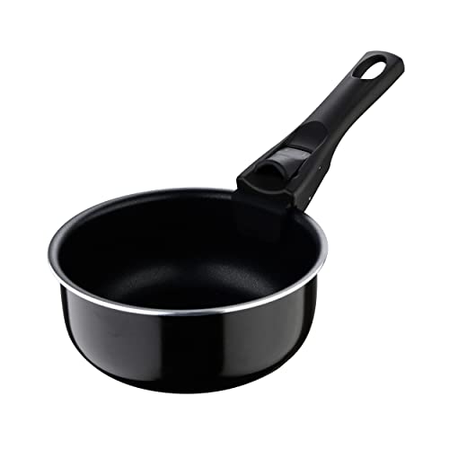 BERGNER Black Edition | Set de 3 Casseroles de Cuisine de 16, 18 et 20 cm + 1 Manche Ergonomique et Amovible | Aluminium Pressé et Antiadhésif | Pour tous Types de Cuisinières et de Four – Image 4