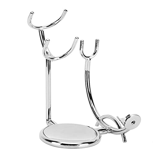 Support pour Rasoir et Brosse, Support pour Rasoir et Blaireau de Rasage Blaireau Rasage Support de Rasoir Manuel en Métal de Galvanoplastie pour Support de Rasoir pour Salon de Voyage à Domicile