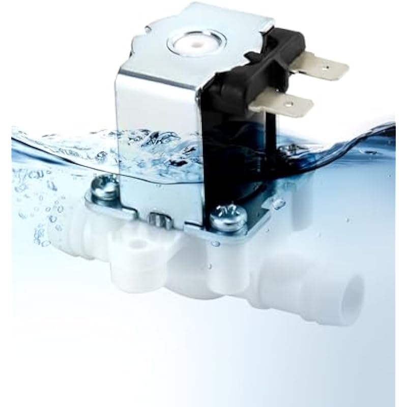 QWORK Discount Parts Direct 12V Electric Solenoid Valve - Normally Closed, 1/2 Barb Connection, 4 Pack for Washing Machines, Water Dispensers & Irrigation Systems, Durable Plastic & Brass 상세이미지 3