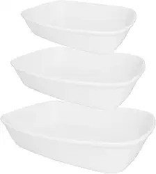 Jogo De 3 Refratárias Bake Branca Oxford