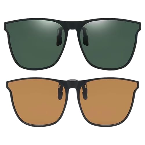 EHDWXVZM Clips Polarizados Gafas de Sol Unisex 2 Piezas