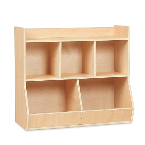 Image of OOOK Kids Bookshelf and Toy Storage, 3-Tier Montessori Book Shelf with Large Storage Capacity, Prefect Nursery Book Shelves for Kids Rooms, Playroom, Kindergarten, School