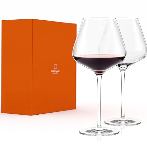 Stölzle Lausitz Burgundergläser Quatrophil 2er-Set 710ml Elegante Rotweingläser ideal für Burgunder Burgunderkelch aus Kristallglas für optimale Aromaentfaltung Spülmaschinen- & Stoßfest