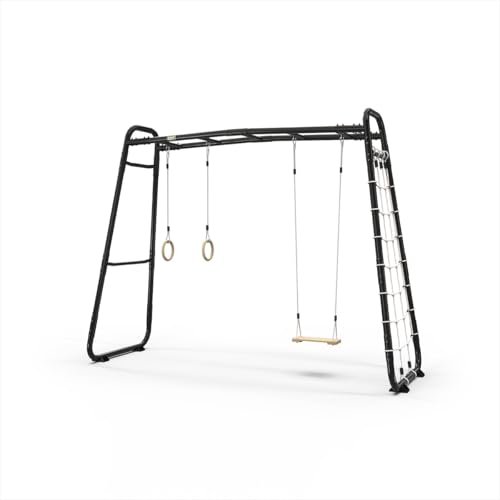 EXIT Toys Klettergerüst Outdoor mit Schaukel – Spielgerüst aus Metall für Kinder und Erwachsene...