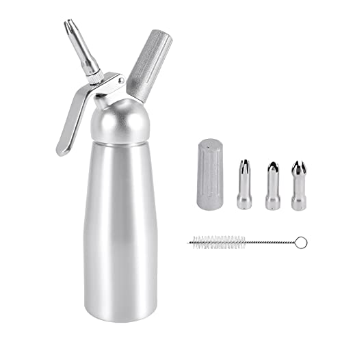Pasuihcay Professional Whipped Cream Dispenser Stainless Steel 500ML Capacity Canister Homemade Whipped Cream Maker