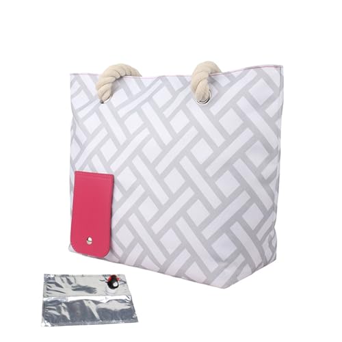Sac à déjeuner 2 en 1 isolé gris pour transporter le vin au frais