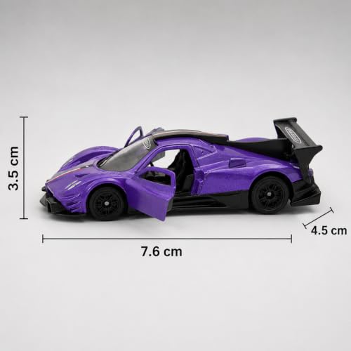 Image of Wizplex CCA Officially Licensed Pagani Zonda Revolucion 1:64 Scale Die Cast Metal Car - Collectible Alloy Track Hypercar with Openable Doors & Free-Rolling Wheels, Display Showpiece for Kids 3+