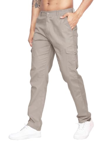 Image of Big Button Mens Regular Fit Casual Cotton Cargo Pant