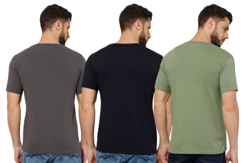 Image of T-Shirt for Men - 100% Cotton Casual T-Shirt | Half Sleeve, Round Neck 4 Way Stretch Fabric | Slim Fit T-Shirt