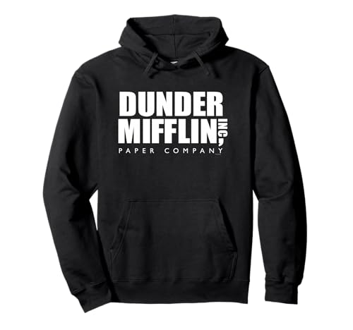 NBC The Office Dunder Mifflin - Felpa con Cappuccio Unisex Adulto Nero S