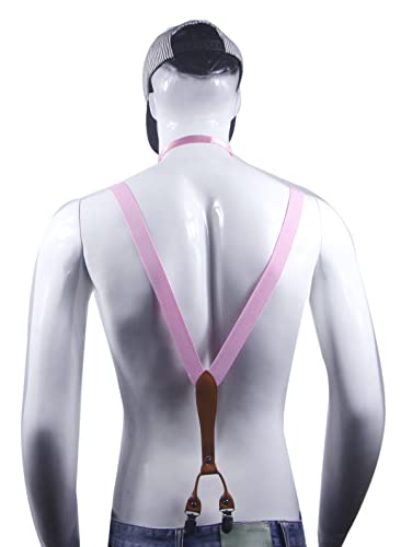 Image of Men's Suspenders Bowtie Set Elastic Y Shape Style Women's Suspenders Bowtie For Wedding&Formal Events