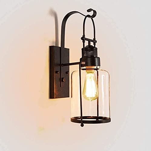 Applique murale LED design en métal noir et verre pour magnifier votre porche