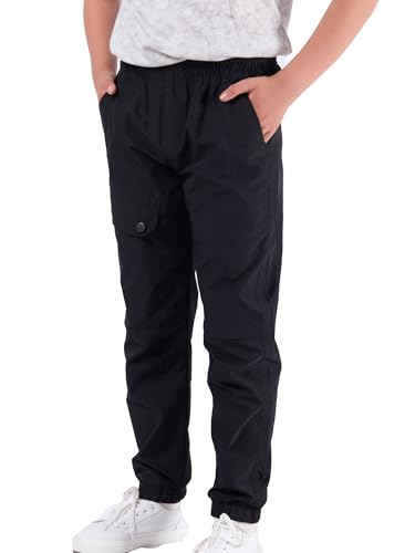 CALBOUNT Kinder Wanderhose wasserdichte Outdoor Trekkinghose Elasticated Waist Jogginghose Schwarz 160 CALBOUNT Kinder Wanderhose wasserdichte Outdoor Trekkinghose Elasticated Waist Jogginghose Schwarz 160