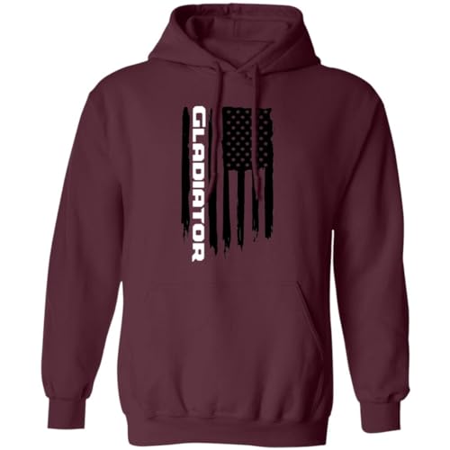 Gladiator American Flag USA Pullover Hoodie4