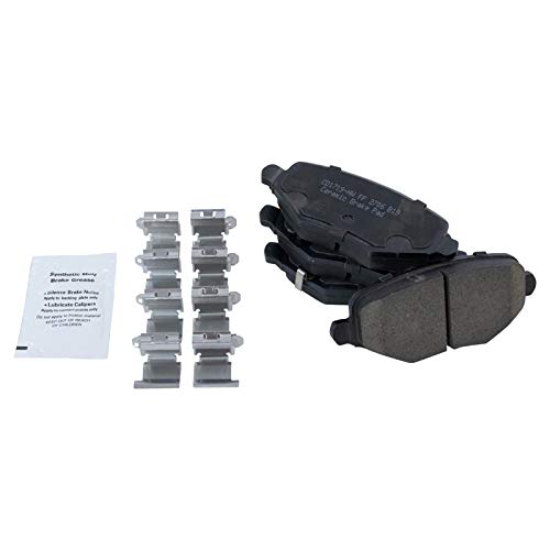 Image of TRQ Rear Brake Pad and Rotor Set Ceramic Calipers Compatible with 2012-2016 Chrysler Town and Country Grand Caravan 2012-2015 Ram Cargo Van 2013-2014 Volkswagen Routan