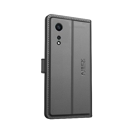 Image of AIBEX Compatible for Oppo A58 4G Flip Cover Leather Finish | Inside TPU with Card Pockets | Wallet Stand | Complete Protection Flip Case - Black