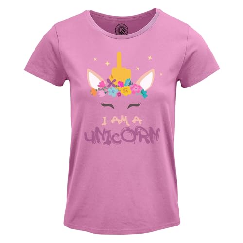 T-shirt femme col rond licorne humoristique, l'idée cadeau parfaite pour une amie