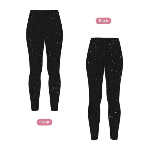 Leggings de compresión de alta calidad con textura suave y sutil brillo negro elegante 4