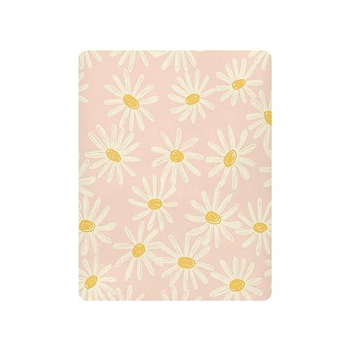 Image of Kigai Fitted Crib Sheet for Boys Girls, Daisy Pattern Jersey Knit Baby Standard and Toddler Bed Mattresses, Cozy Soft Breathable, 28 x 52 in