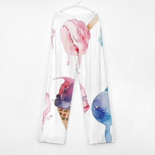 Watercolor Ice Cream in Waffle ConesChildren's Casual Pajamas140CM2
