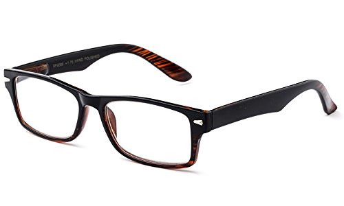 Newbee Fashion- Stylish Modern Look Rectangle Frame for All Age Full Thick Frame Temple Design Fashion Reading Glasses