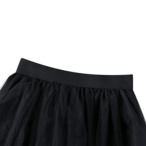 Women Long Tulle Tutu Skirt Layered A-Line Puff Mesh Skirt Split Skirt for Wedding Party Ruffle Princess Skirt4