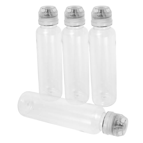 POPETPOP Honey Dispenser Bottles 4 Pack Squeeze Bottles for Honey Sauce Sauce Bottles Stable Thickened Base Pet Material Honey Jar