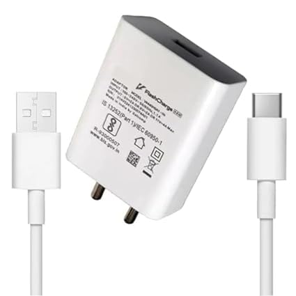 Image of 44Watt USB Type C Flash Charger Compatible For Vivo Y35 /V25 5G / V23 5G /V25 / V23E 5G /V23 Pro 5G / Y75 4G / Charger