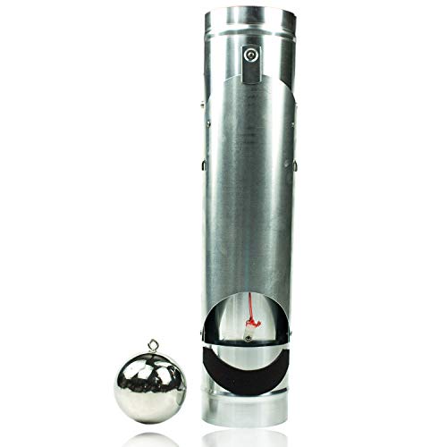 Preisvergleich Produktbild Zink Regenrohrklappe 100 mm"Frankomat" mit Kugel (Schwimmer) für Fallrohr - Vollautomatische Fallrohrklappe als Wassersammler für Regentonnen - Titanzink Wasserklappe öffnet und schließt automatisch