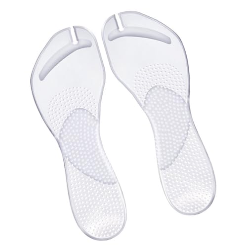 2Pcs Silicone Arch Support Cushions Nonslip Shoes Inserts for Women Flats Men, Clear, S