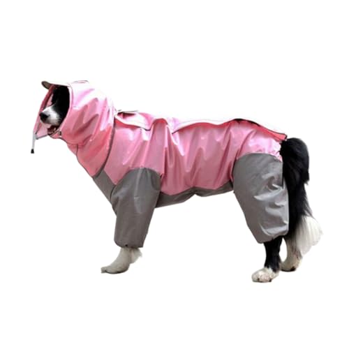犬 レインコート 犬 カッパ 犬服 ペット 雨具 可愛い ペットレインコート フード付き 着脱簡単 梅雨対応 通気 防雪 防水 防塵 汚れ防止 風よけ寒さ対応 耐久性 快適 軽量 携帯便利 散歩 中大型犬 リード穴あり L