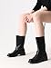 Shoe’N Tale Mid Calf Boots for Women Riding Boots Fit Chunky Block Heel design Fashion Round Toe comfatable low heel Slip on Style for Casual