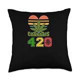 Ganja 420 Day Love Good Herb Weed Marijuana Cannabis Throw Pillow