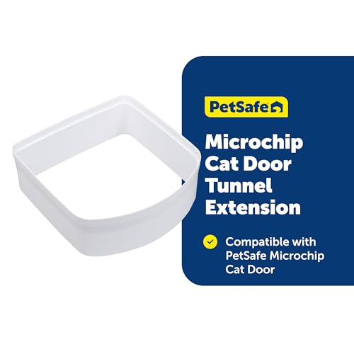 PetSafe - Tunnelverlängerung für manuelle oder elektronische Katzenklappe. 5 cm zusätzlich pro Verlängerung, für Dicke Türen oder Wände, 168 mm x 165 mm, weiß, 1 Stück