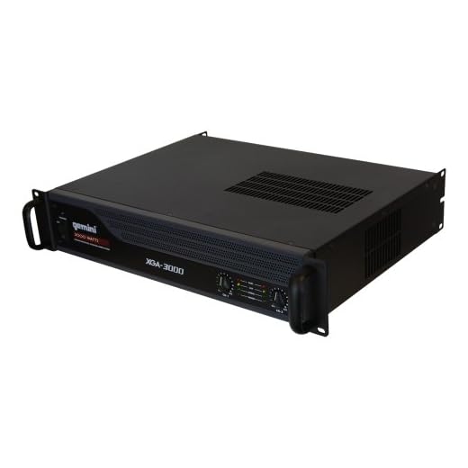 Gemini Professional 3000W 2-Channel Power Amplifier – PA & DJ Power Amp with XLR/RCA Inputs, Bridge Mode, Cooling Fan, Clip Limiter, Speakon Outputs, Rackmount Pro Audio Amplifier (XGA-3000)