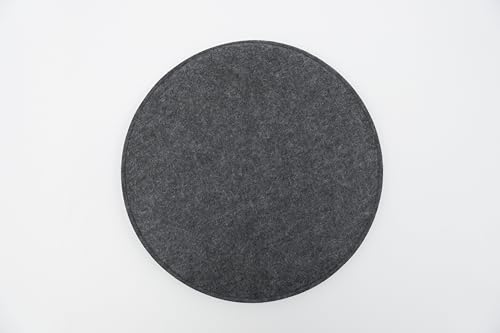 CB Home & Style Filz Sitzkissen Stuhlkissen Polster Auflage Kissen 4er Pack rund oder eckig (Dunkelgrau, Rund - ø35cm)