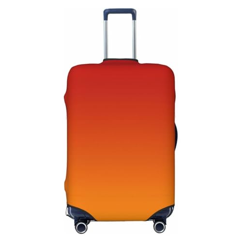 Red Orange Color Gradient (1) Luggage Cover, Protective Washable Suitcase Cover - Travel High Elastic Fibers Suitcase Protector Fits X-Large